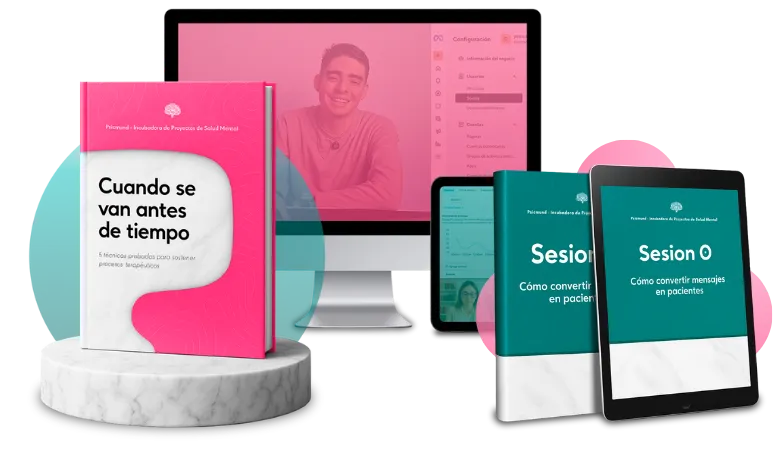 Pack completo de herramientas para psicólogos: libro, manual, videollamada y sesiones grabadas.