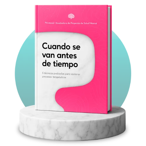 Ebook de Psicmund “Cuando se van antes de tiempo” de Psicmund, con fondo rosa y detalles de mármol.